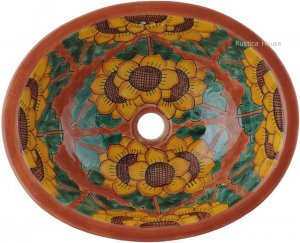 Mexican Talavera Sink "Flowers"