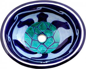 Mexican Talavera Sink "Turtle"