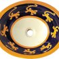 Mexican Talavera Sink "Yellow Lizards"