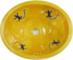 Mexican Talavera Sink "Lizards"