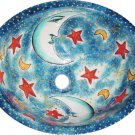 Mexican Talavera Sink "Moon and Stars"