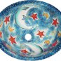 Mexican Talavera Sink "Moon and Stars"