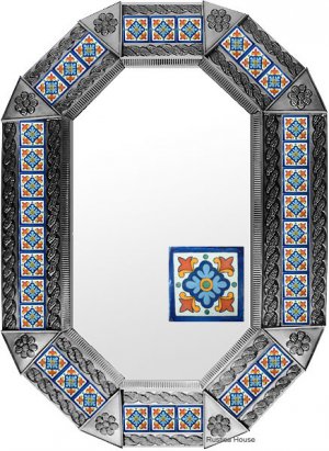 octagonal tin mirror