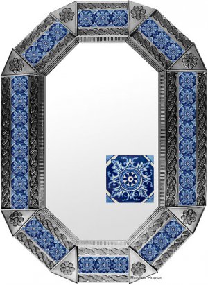 octagonal tin mirror