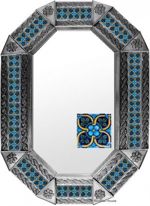 octagonal tin mirror
