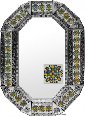 octagonal tin mirror