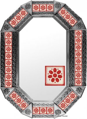 octagonal tin mirror