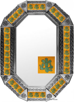 octagonal tin mirror