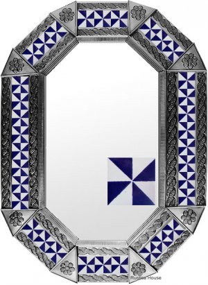 octagonal tin mirror