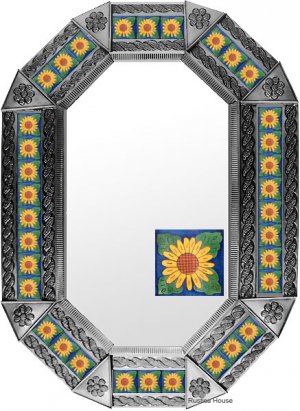 octagonal tin mirror