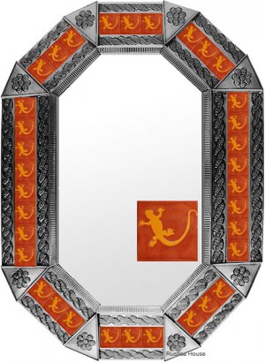 octagonal tin mirror