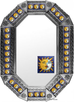 octagonal tin mirror