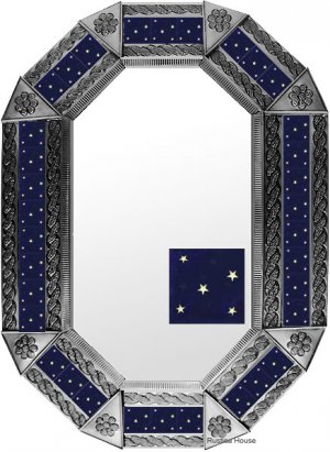 octagonal tin mirror