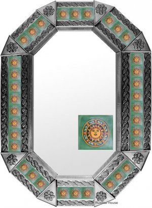 octagonal tin mirror
