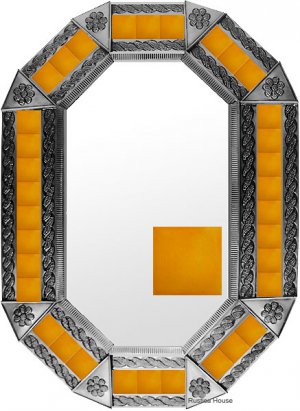 octagonal tin mirror