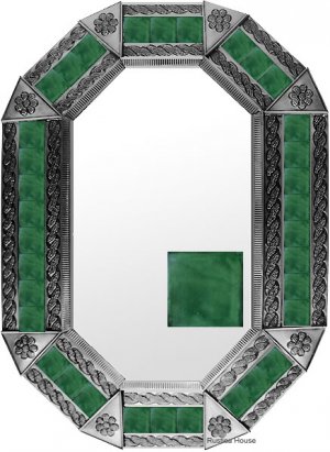 octagonal tin mirror