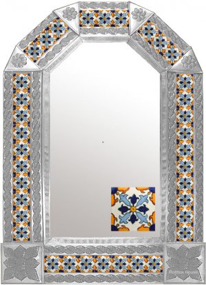 mexican arch tin mirror