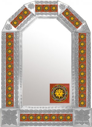 mexican arch tin mirror