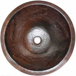 round copper sink