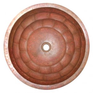 round copper sink