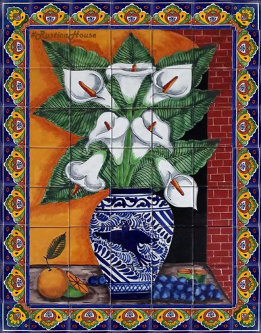 backsplash talavera tile mural