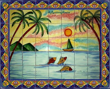 backsplash talavera tile mural