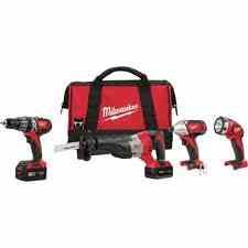 Milwaukee 2696-24 M18 4 Pcs Cordless Combo Kit