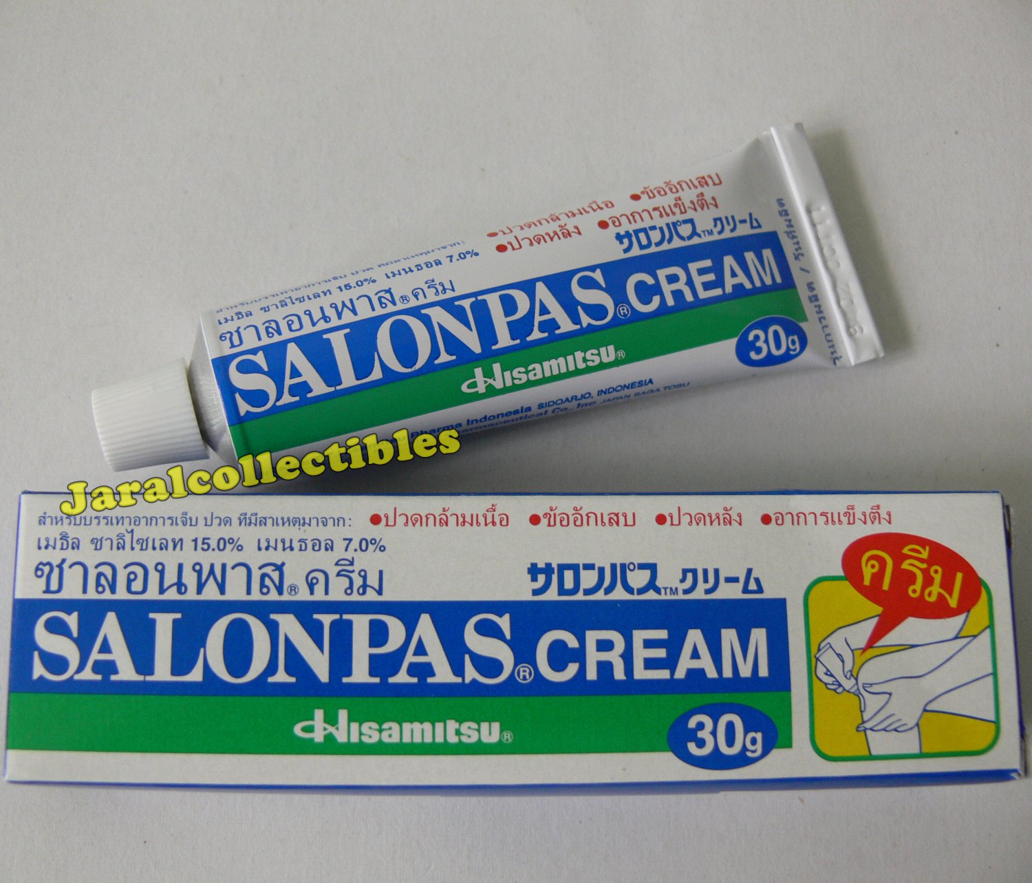 Salonpas Muscle Joint Back Sprain Bruise Fatigue Pain Relief Arthritis Strain Numb Headache 30 gram