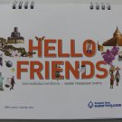HELLO FRIENDS Desk Calendar 2014 Thailand Asia Pacific Kids Greeting Beauty Cute