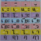 Thai Language Poster Learn Study Vowel Tone Mark Special Character Training Education