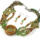 4 LINED CERAMIC CHIP NECKLACE