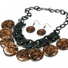 BP leopard shell necklace set