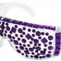 Rhinestone shield sunglasses