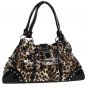 Brown Leopard Print Buckle Handbag