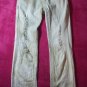 White And Light Green Distressed Skinny Jeans