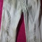 White And Light Green Distressed Skinny Jeans