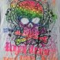 Rainbow Glitter Skull And Cross Bones Off The Shoulder Tee