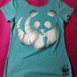 Light Blue Off The Shoulder Panda Shirt