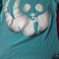 Light Blue Off The Shoulder Panda Shirt