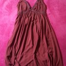 Dark Red Backless Tie Dress