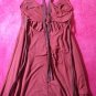 Dark Red Backless Tie Dress