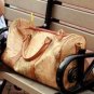 Top Zip Closure Yellow PU Leather Lady Travel Bag