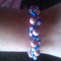 Pink Beaded Waves Bracelete