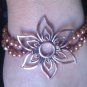 Brass Tacks Flower Stretch Bracelete