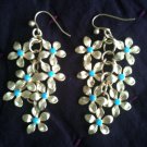 Dogwood Turquoise Enamel Earrings