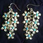 Dogwood Turquoise Enamel Earrings