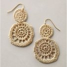 Morning Web Earrings Gold Tone