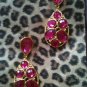 Chunky Door Knocker Oval Drop Jewel Earrings
