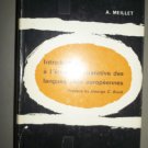 introduction a l'etude comparative des langues indo-eupoeennes     A. Meillet