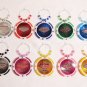 Las Vegas clay POKER CHIP Wine Charms -- One set of 10 wine charms
